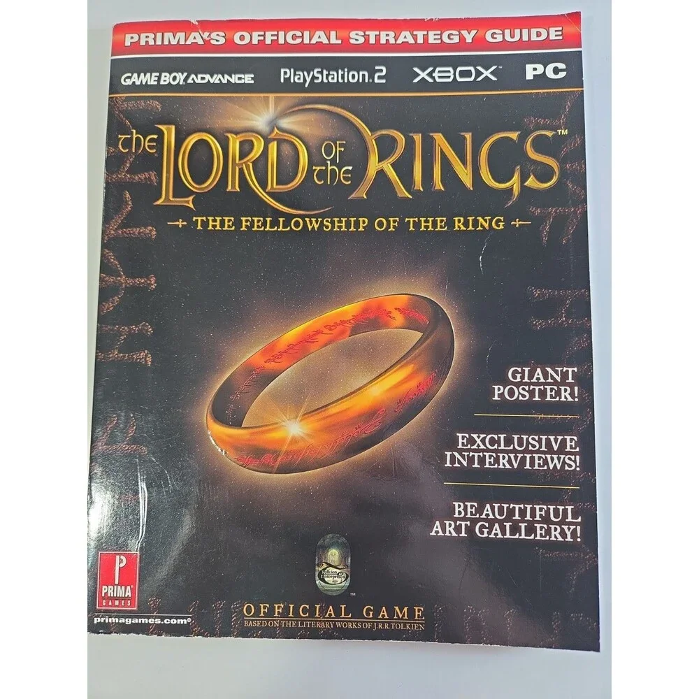 LORD OF THE RINGS FELLOWSHIP OF THE RING PRIMA's STRATEGY GUIDE No Poster